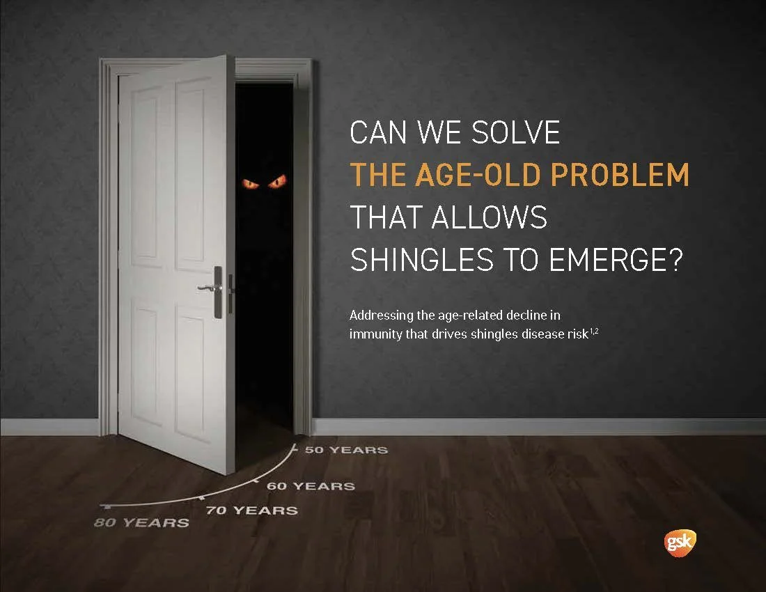 Unbranded brochure for shingles vaccine