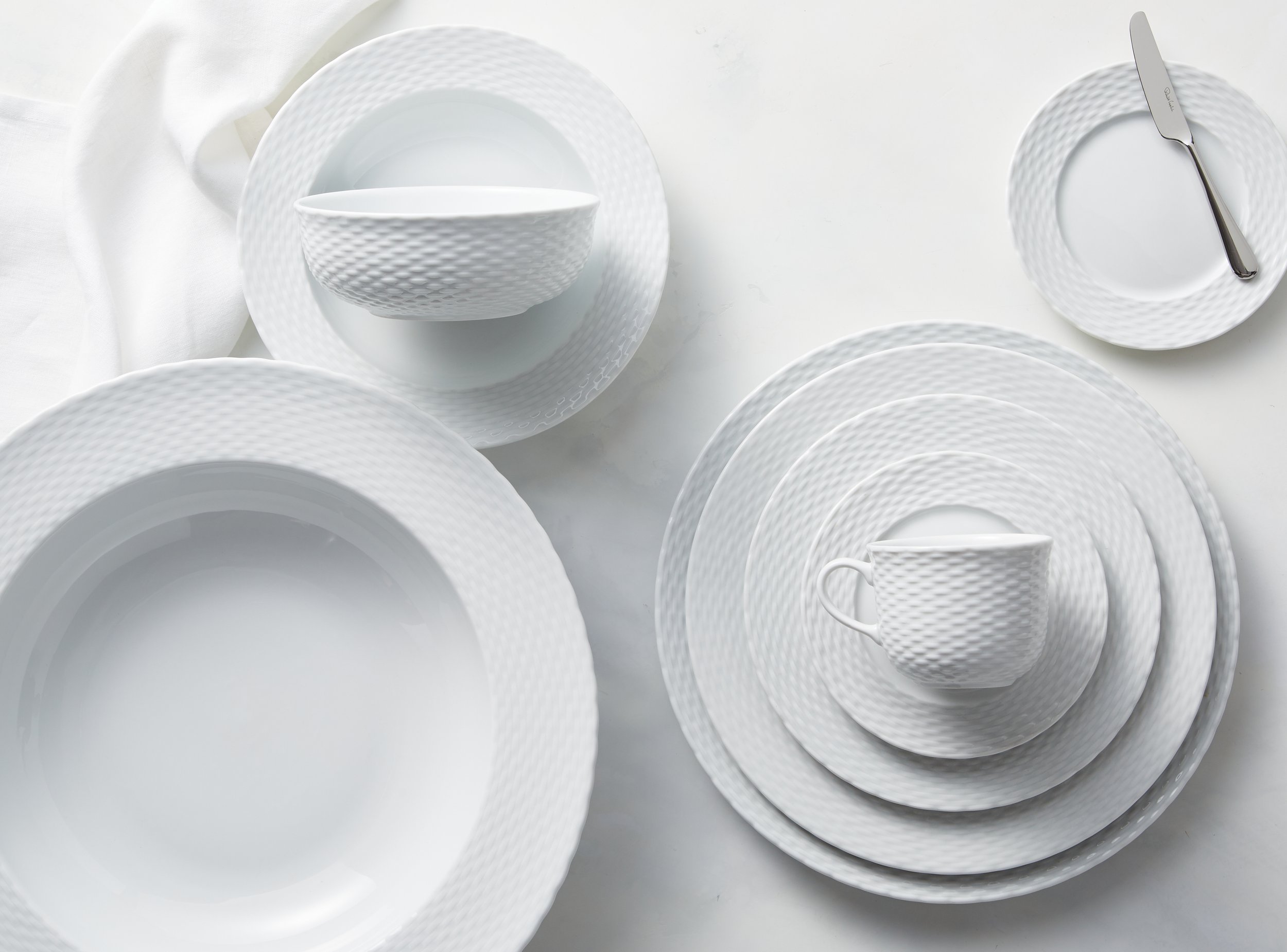 Pillivuyt Basketweave Porcelain Dinnerware