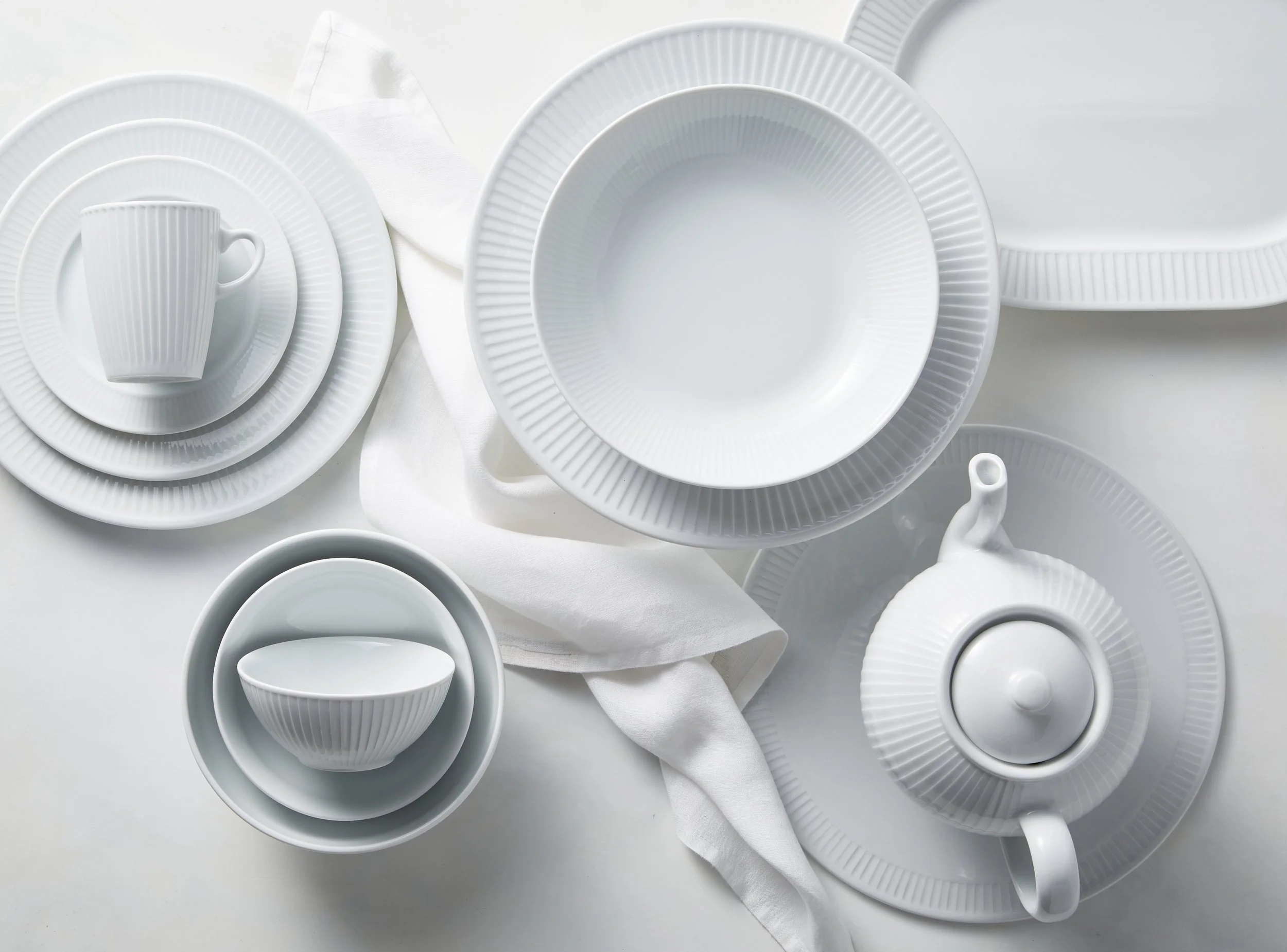 Pillivuyt Plisse Porcelain Dinnerware
