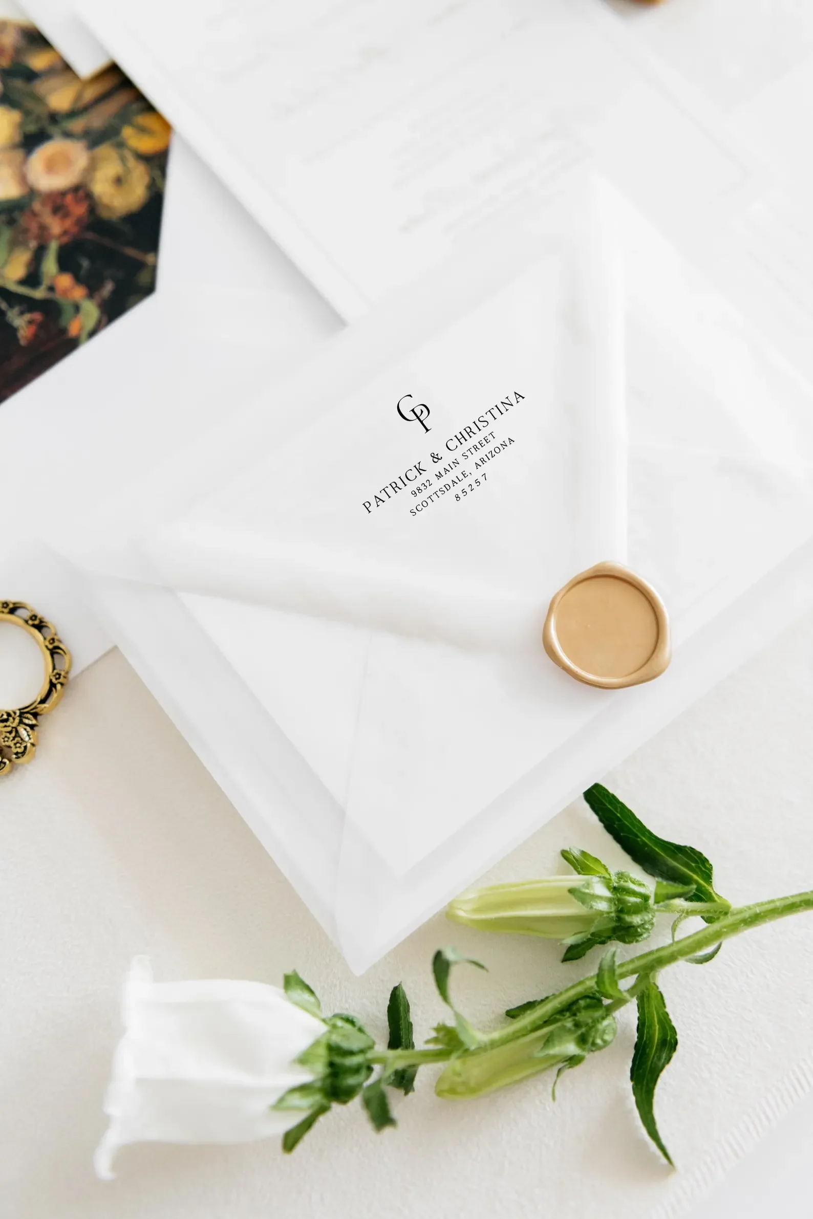 addressed envelopes for wedding invitations, Scottsdale, AZ