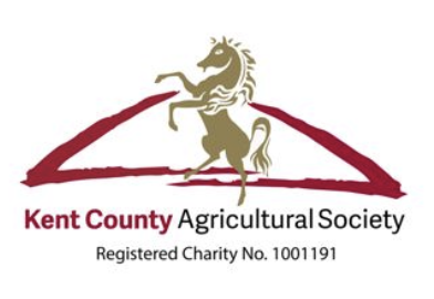 Logo of Kent County Agricultural Society with a stylized horse in brown and gold, and red and black text.