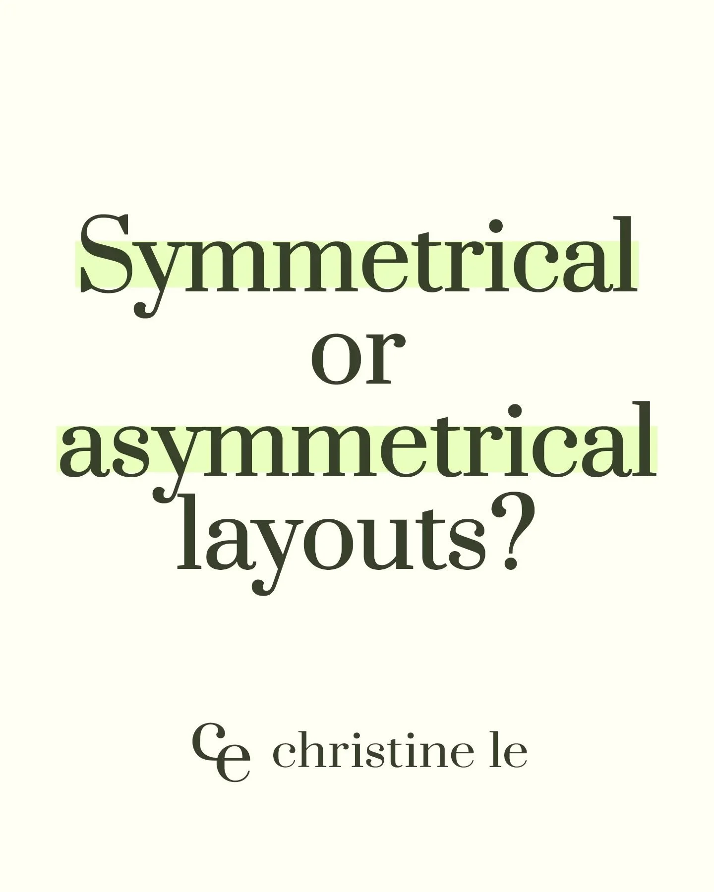 Symmetry or asymmetry? (Specifically, layouts.) 

Symmetrical layouts are usually centered, giving space on the sides for illustrations or decorative elements. Its very elegant and easy to read through with your eyes, since you just look from top to 