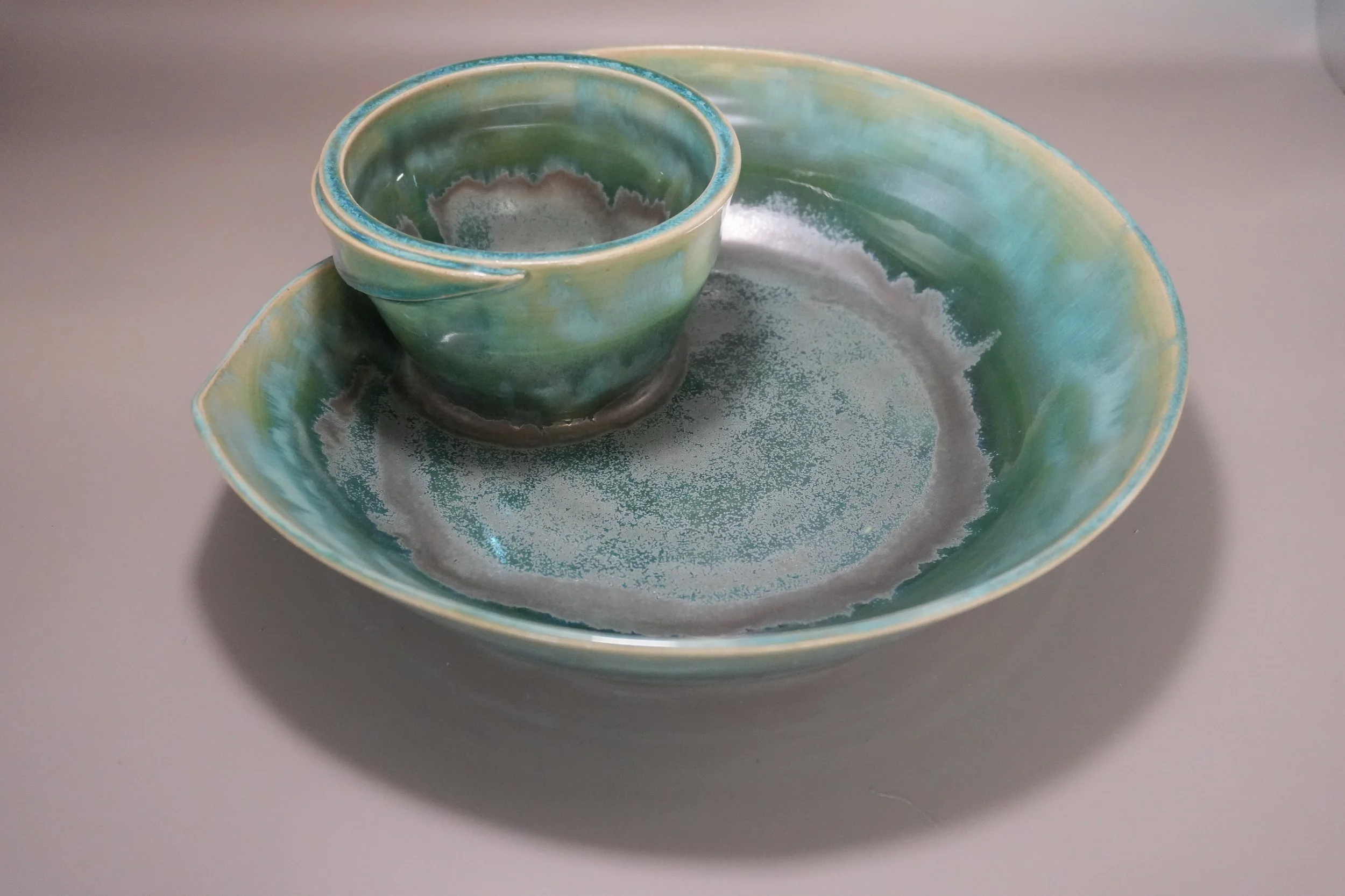 Sage & Shimmer Chip & Dip Bowl
