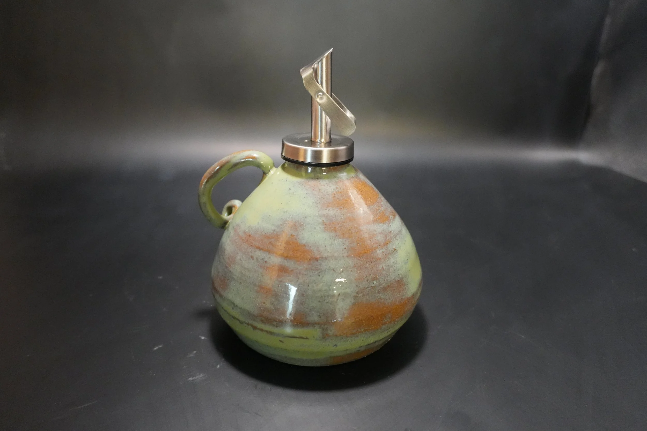 Handcrafted Ceramic Olive Oil Bottle