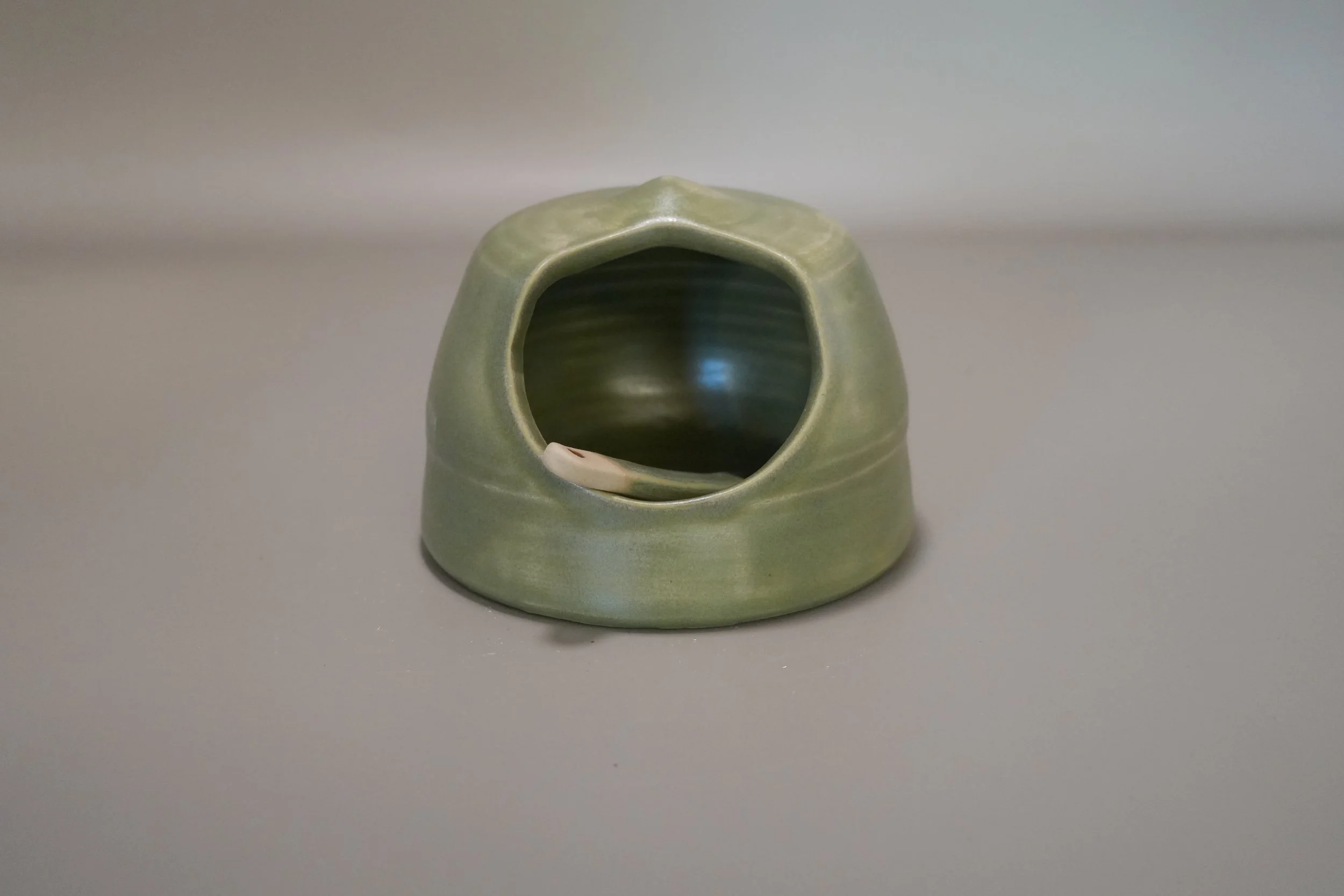 Handcrafted Ceramic Green Tea Salt Cellar
