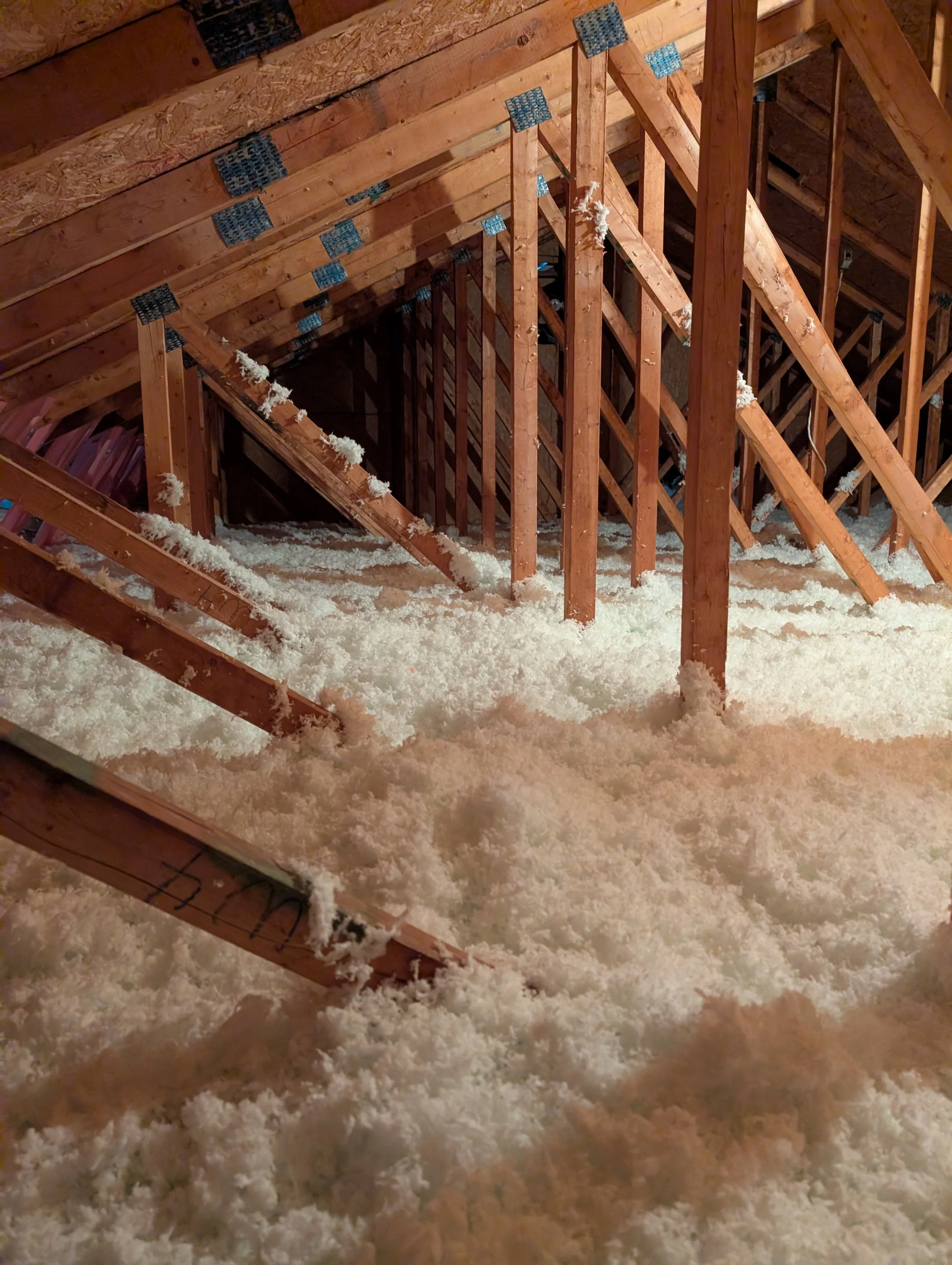 Clean attic insulation