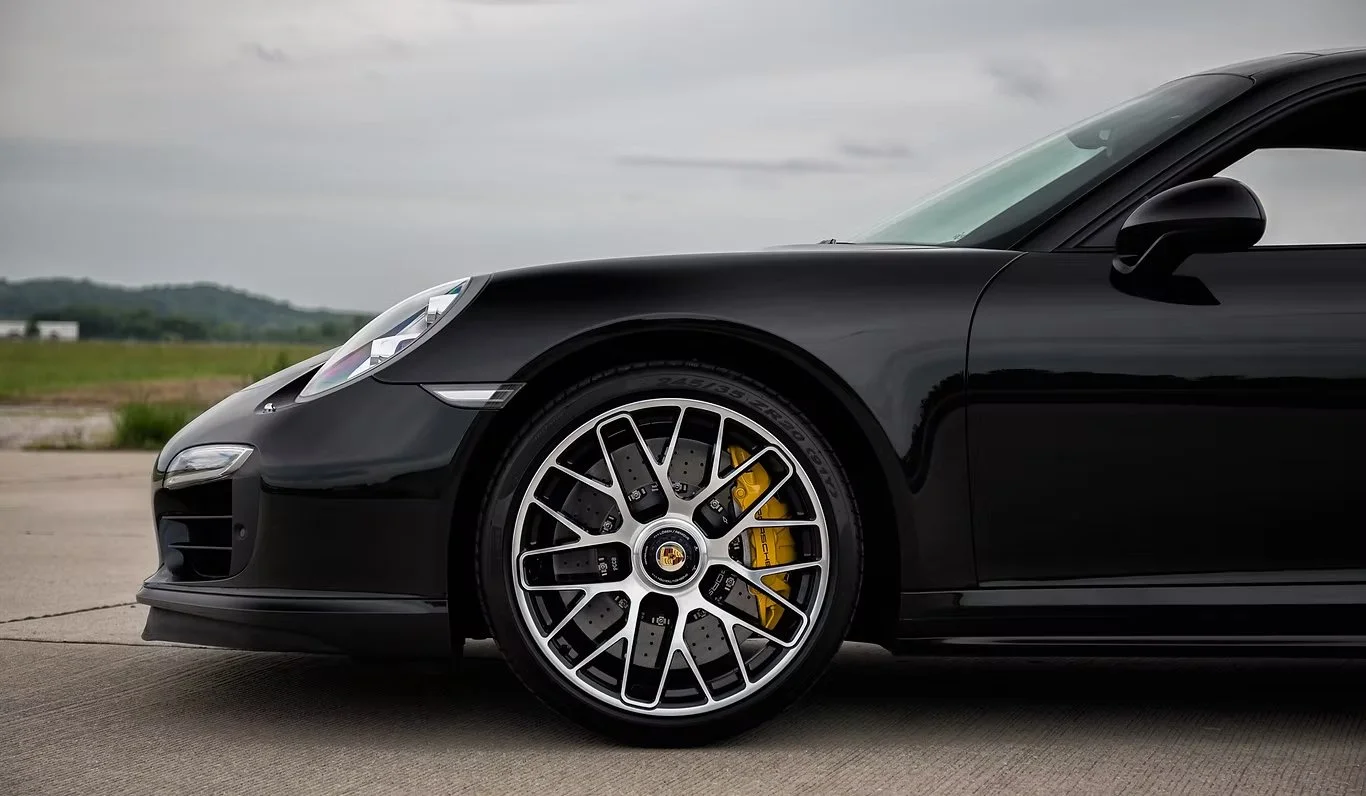 Glossy black car with ceramic coating finish for long-lasting paint protection