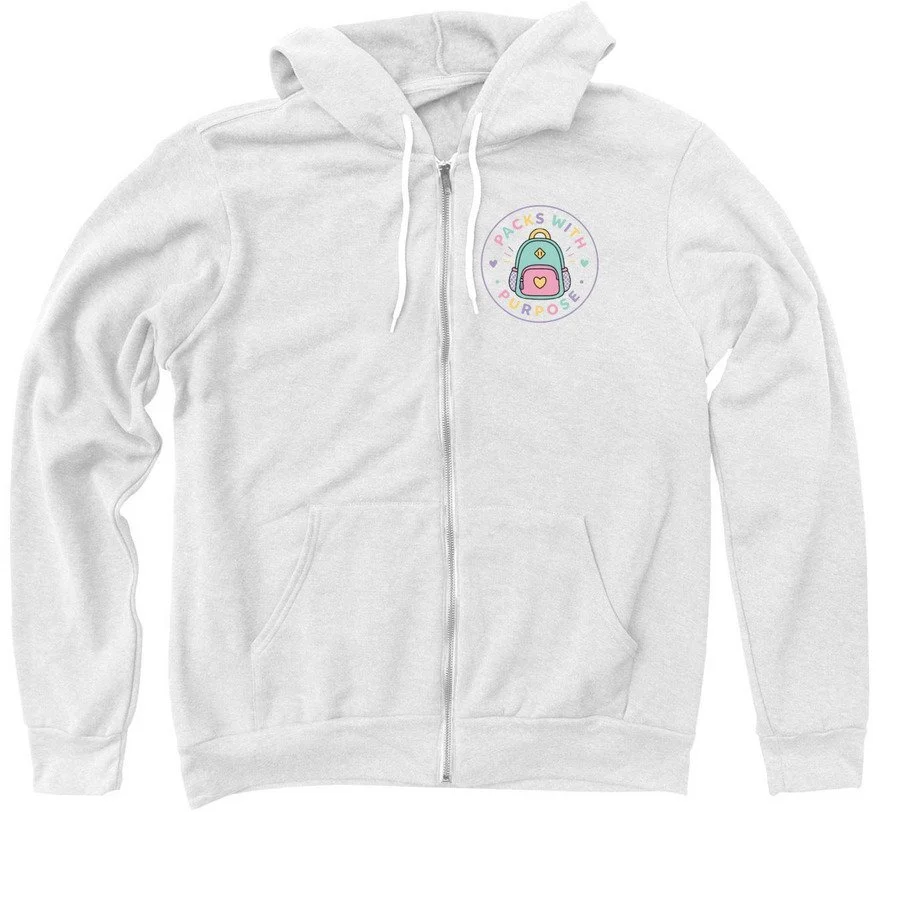Premium Zip Hoodie in both adult and youth sizes