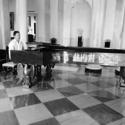 Patrick Maiani at the piano