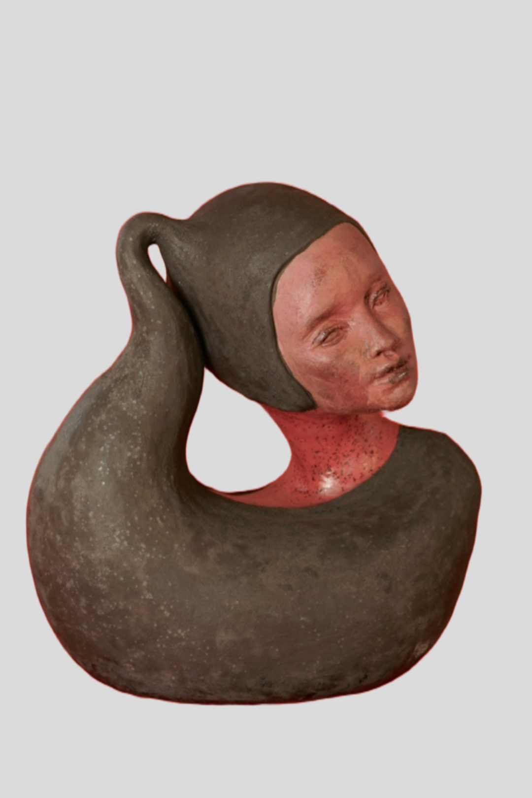 "Ouroboros". Ceramics. Stone clay, glaze, engobe, underglaze. Cone 6, oxidation. 2025. Exhibited in "Clay Works" Exhibition by the Ceramics Ireland, May, 2026. Acquired by private collector