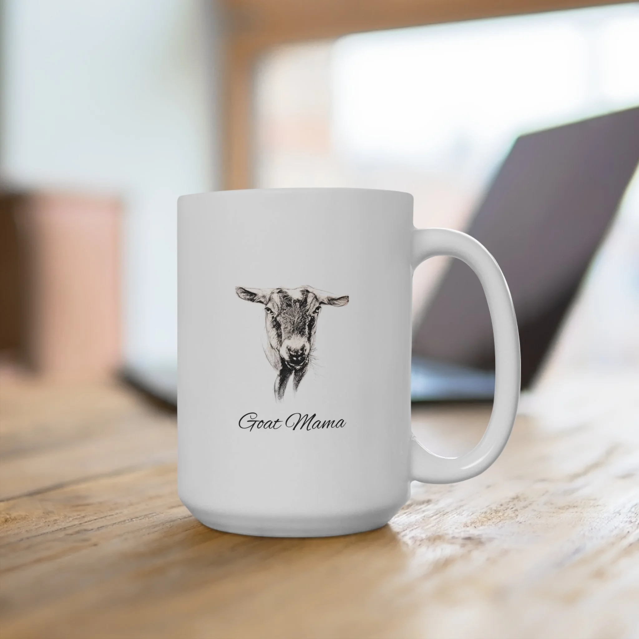Goat Mama Mug | Ceramic 15oz, Farm Animal Mom Coffee Cup