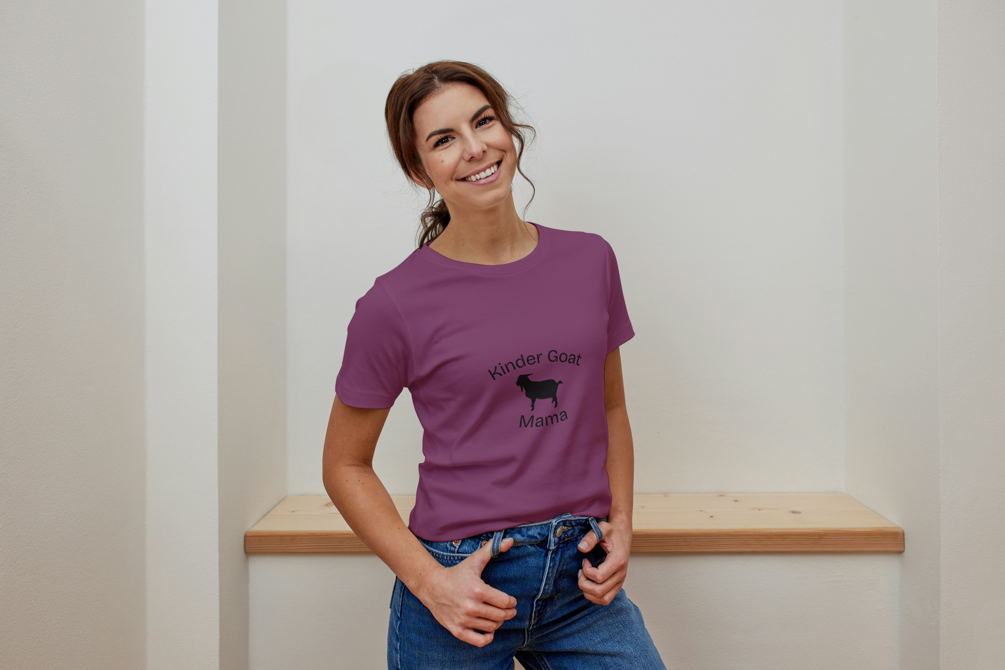 Kinder Goat Mama T-Shirt — Mama Goat Shirt for Farm & Animal Lovers