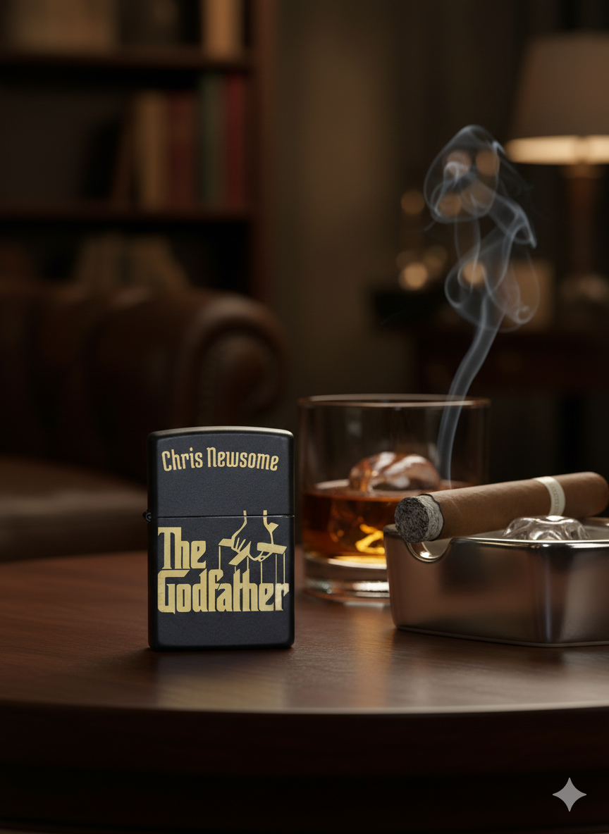 Laser engraved lighter for a baptism