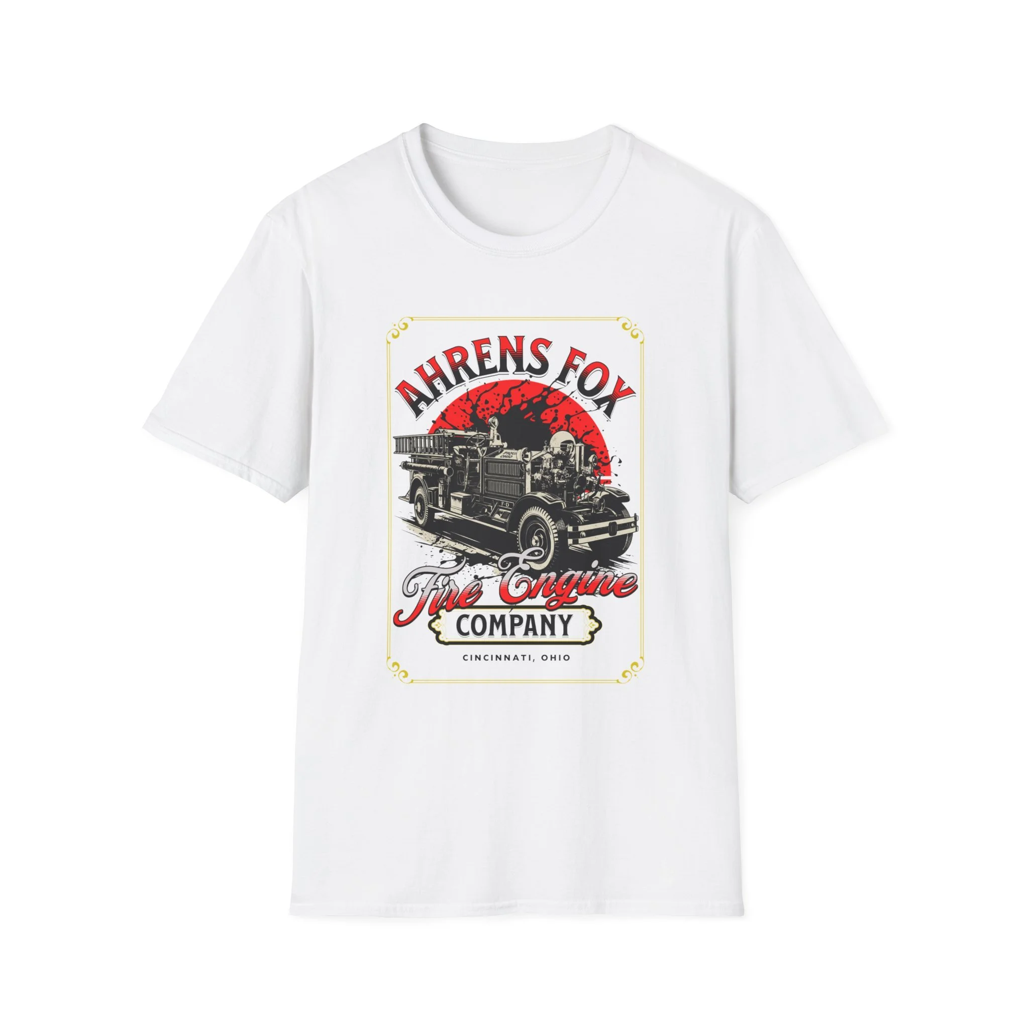 Ahrens Fox Fire Engine Company Vintage T-Shirt (Gildan)