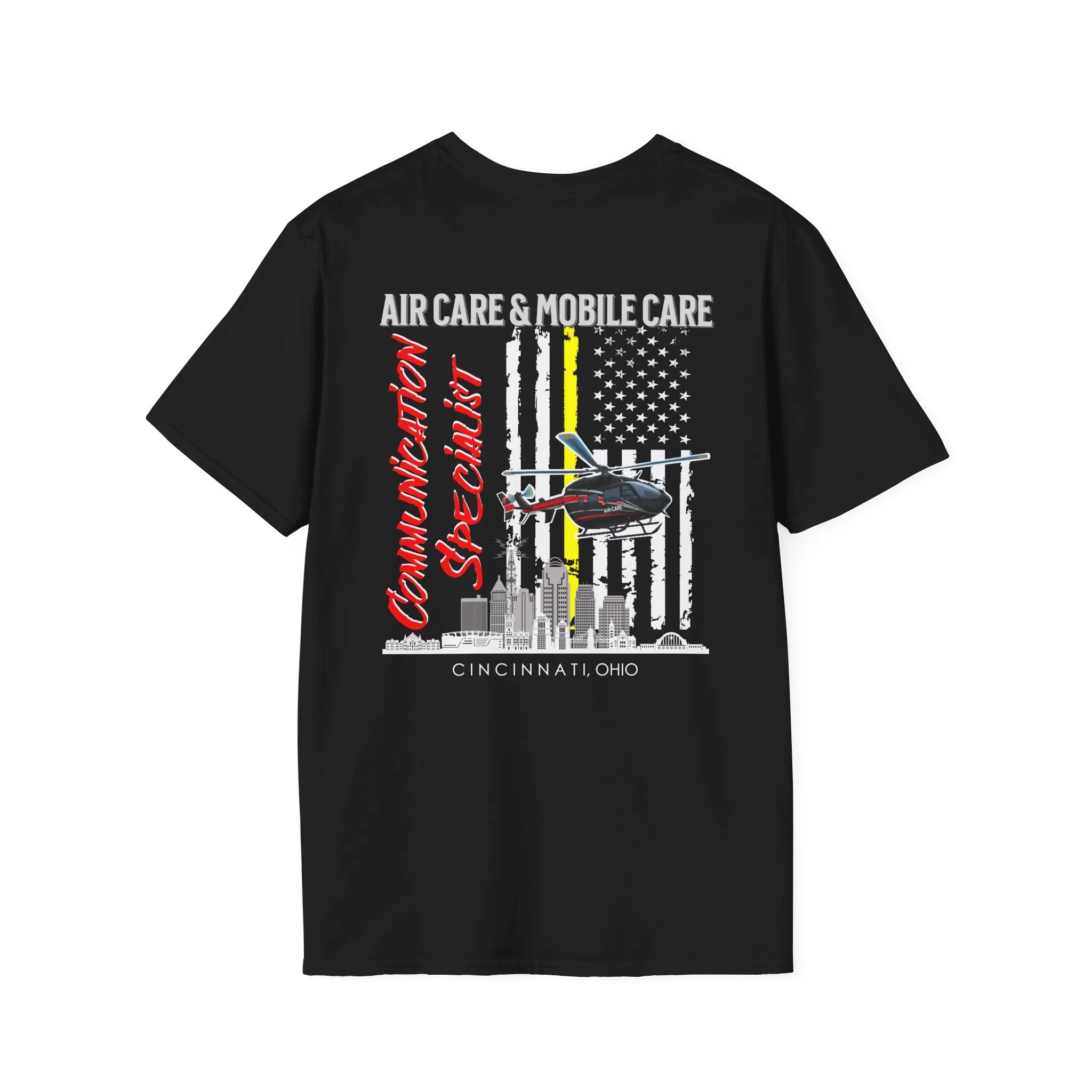 Air Care & Mobile Care t-shirt (black shirt design)