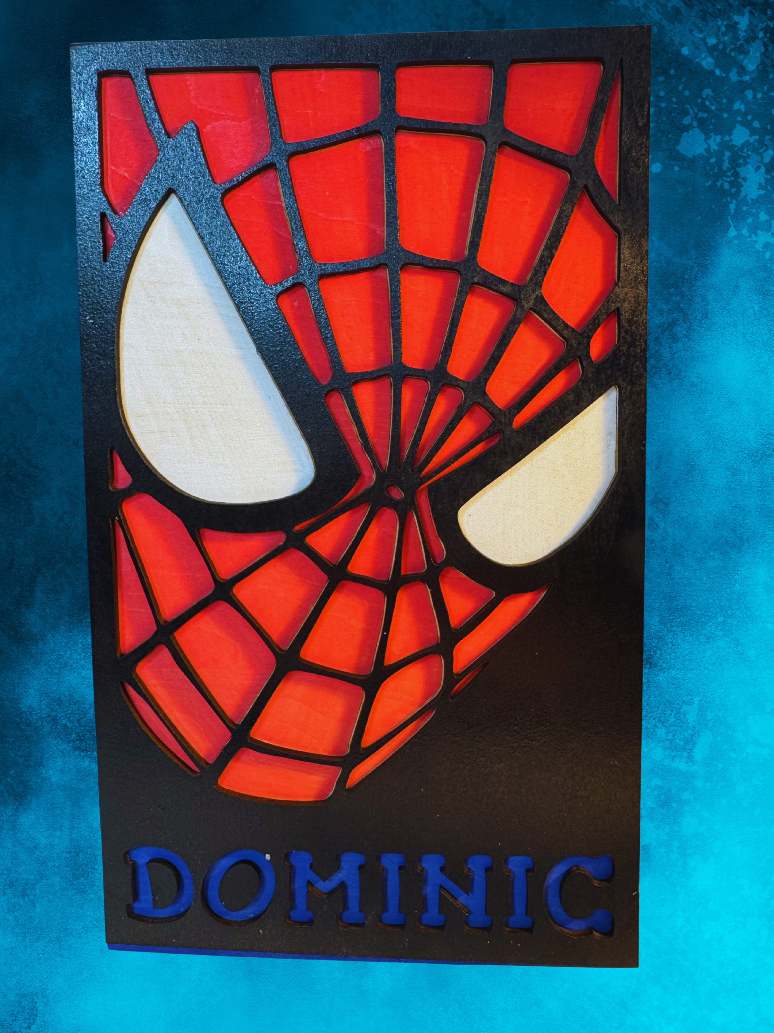 Multi-layered sign customized with a name