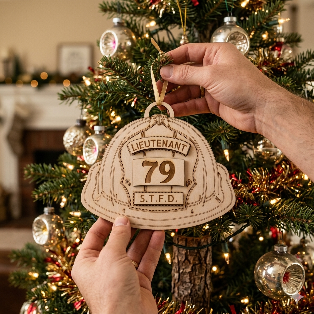 Firefighters Helmet Christmas Ornament