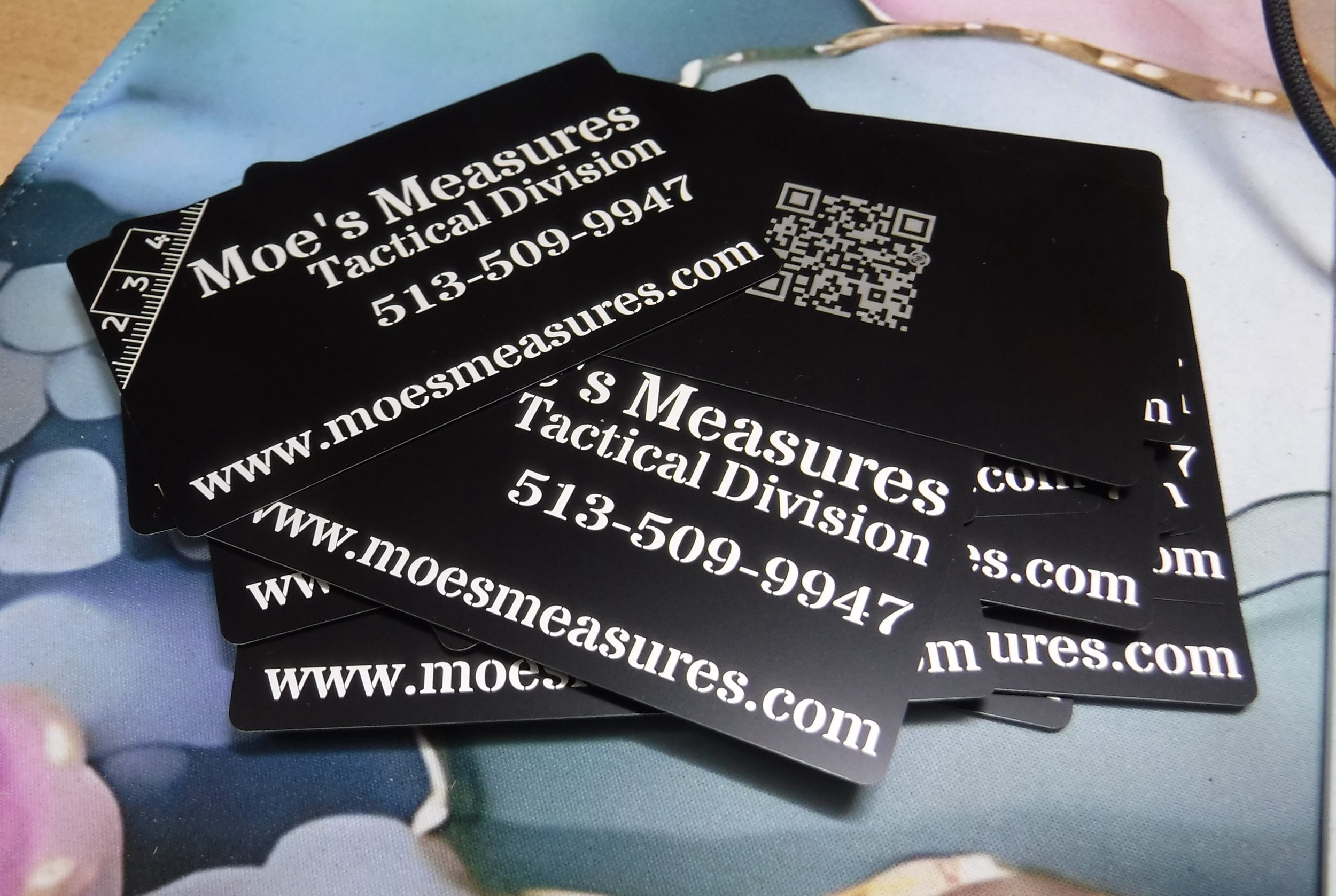 Metal Business Cards going out to a customer