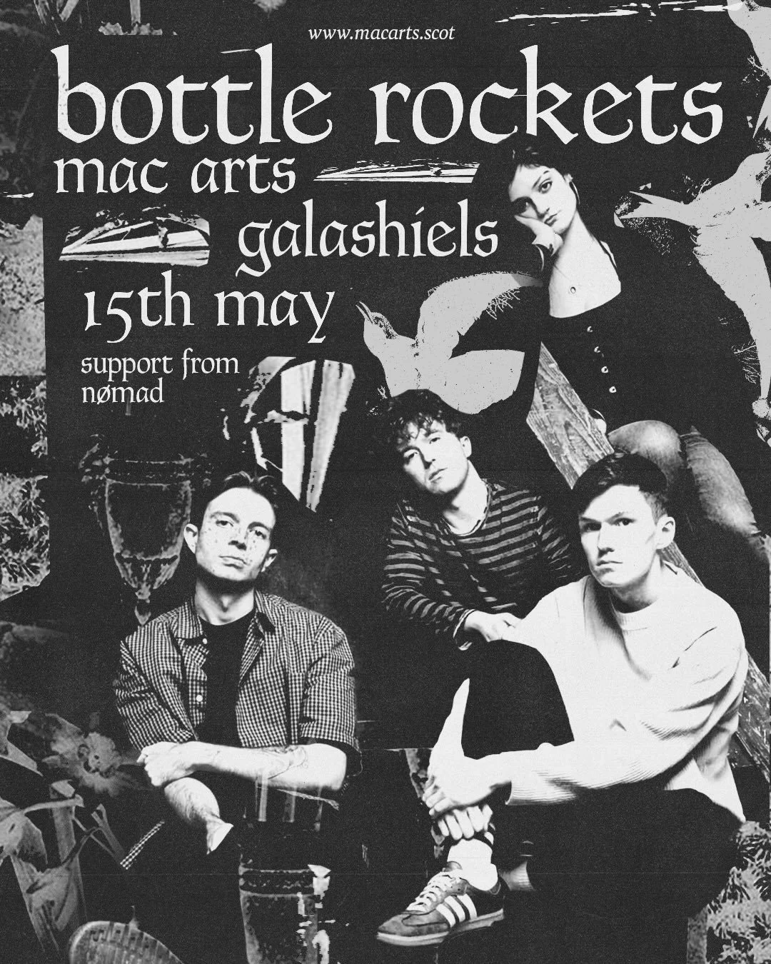 !! playing @macartsscotland for our first ever headline show in galashiels this may 15th, supports from the lovely @nomad_band ★★★ tix in bio we canny wait 

★ pics @annicmrn 
★ poster @byjamiej