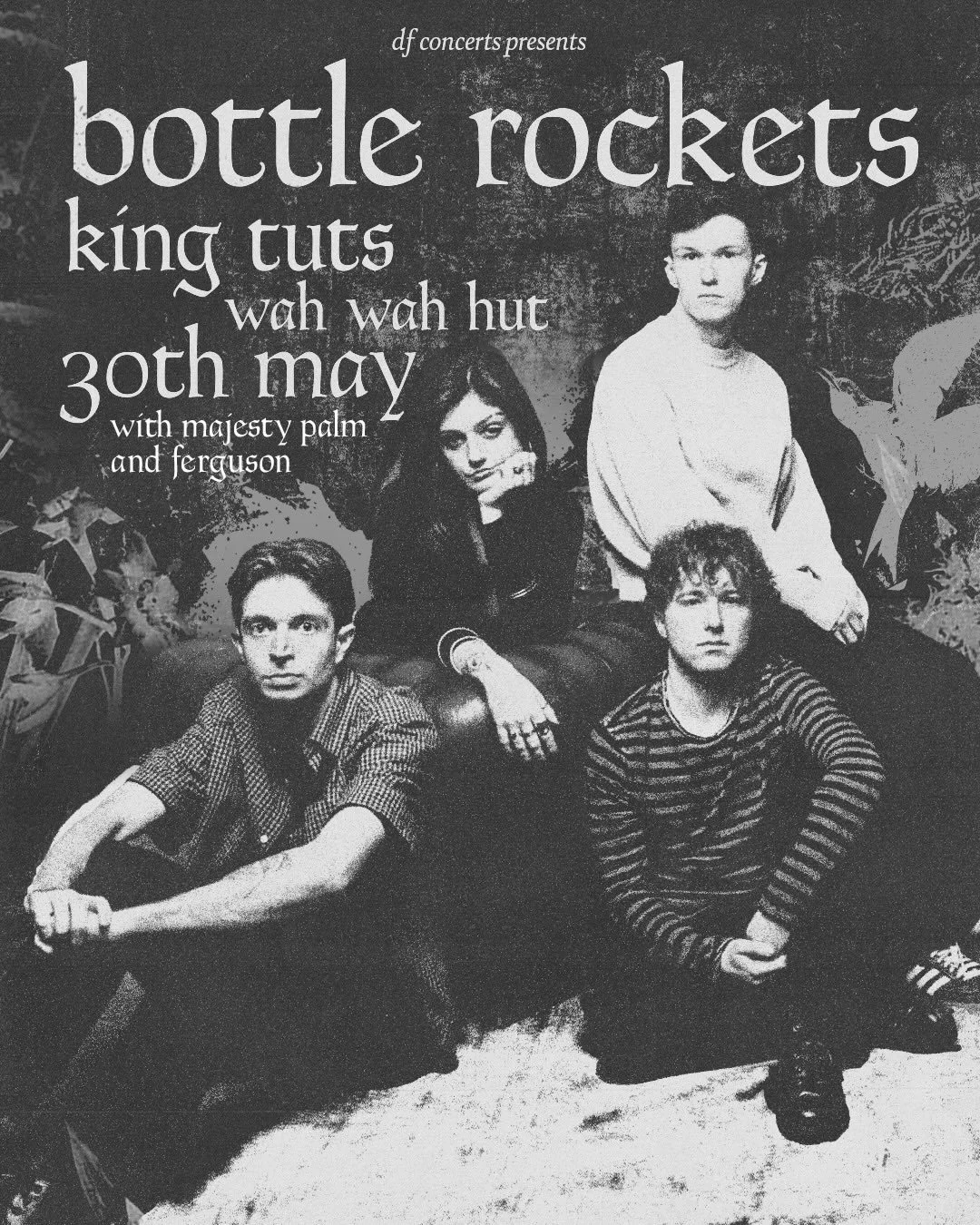 TUTS SUPPORTS !!! ꨄ︎ㅤꨄ︎ㅤㅤꨄ︎
delighted to announce our unbelievably talented pals @majestypalmband &amp; @hi.im.ferguson are joining our @kingtutsofficial show on the 30th May! genuinely what&rsquo;s not to love, go on, get ur tickets ;) 
we&rsquo;re 