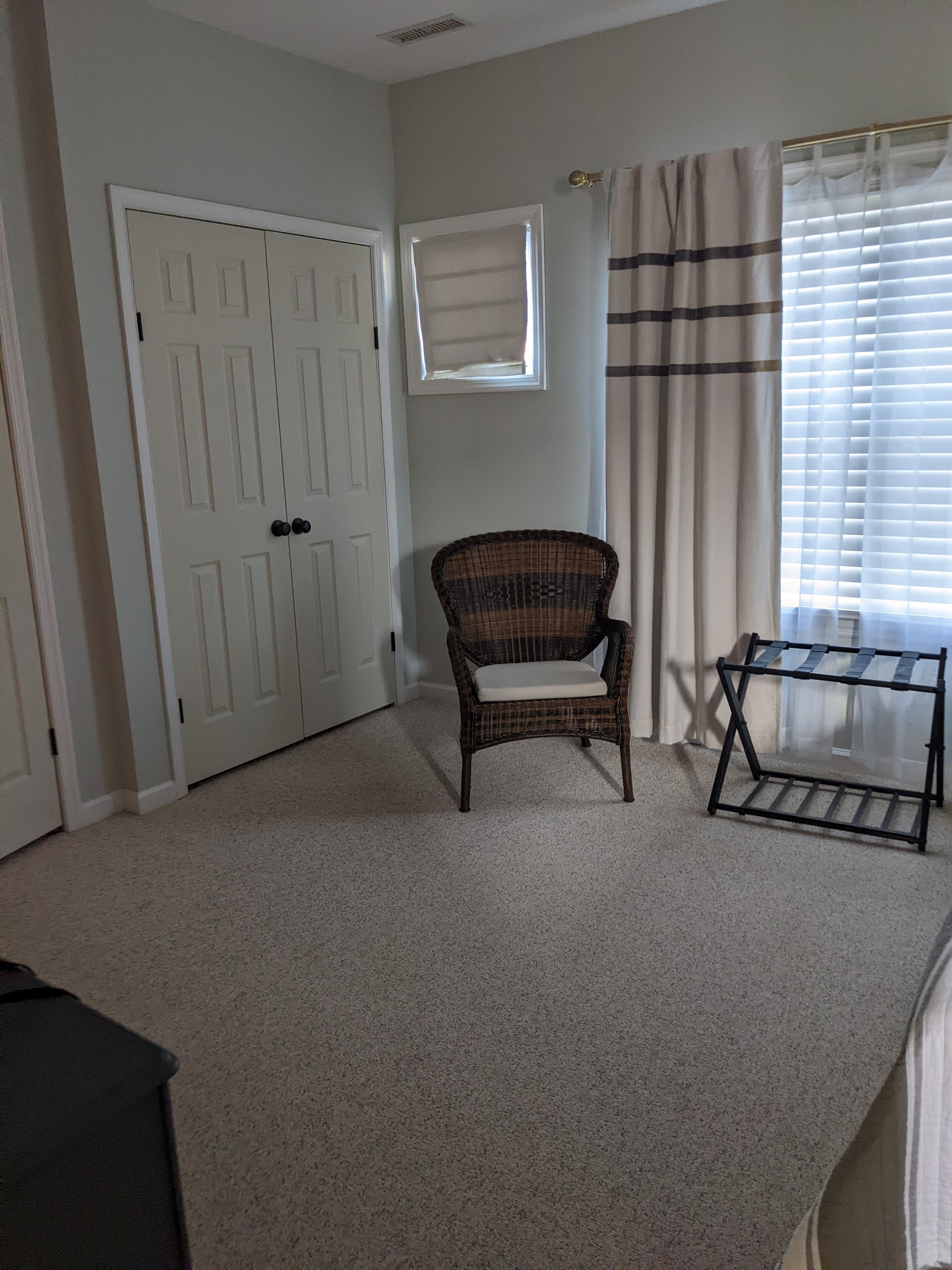 Master bedroom- one full closet