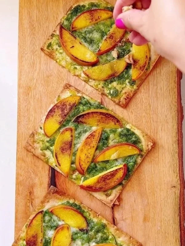 Grilled Peach Flatbread
