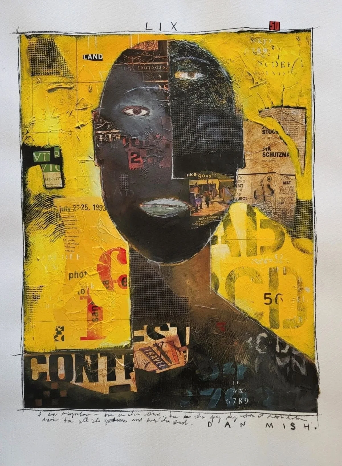 Self Portrait IV • 22" x 30" • mixed media on paper