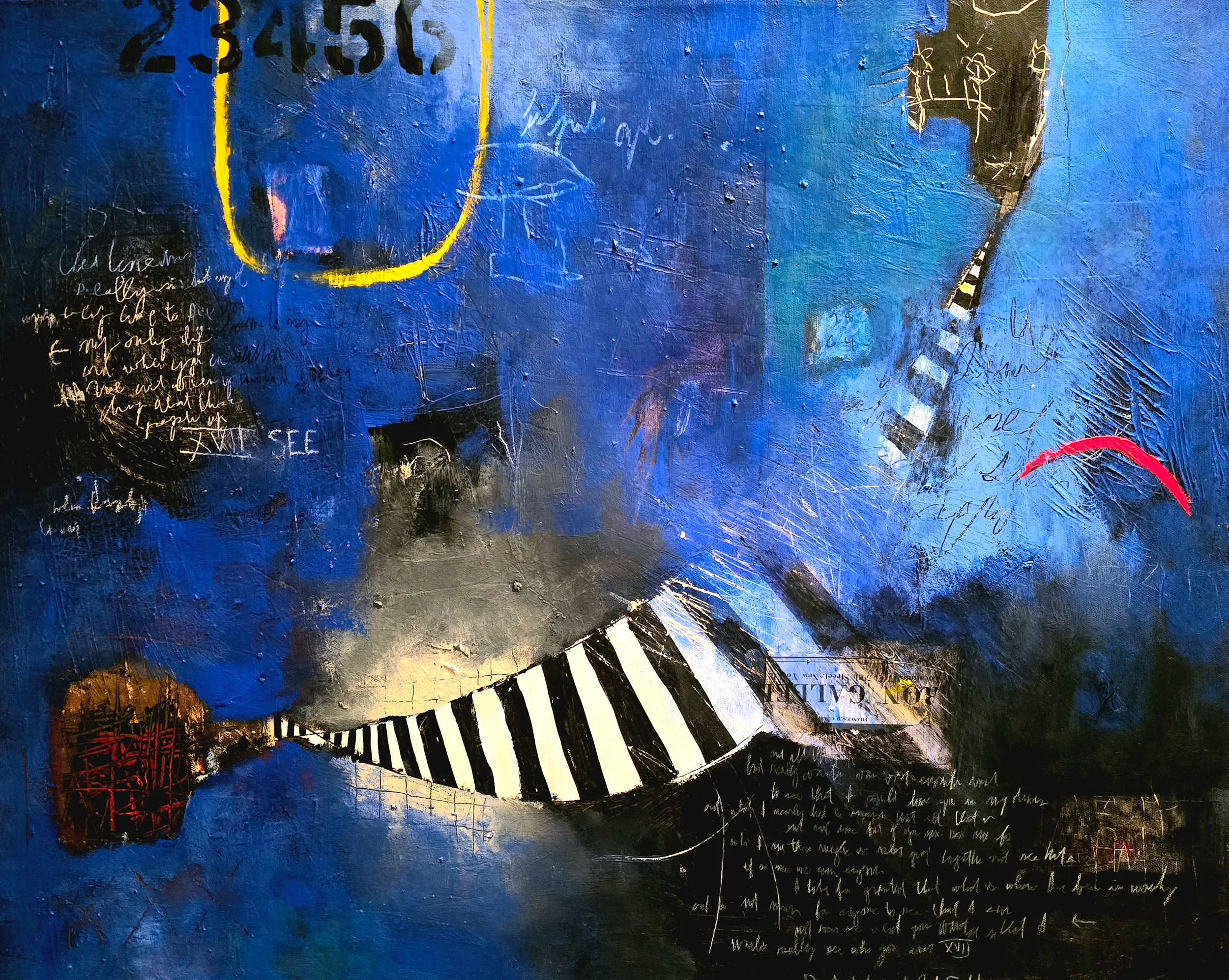 The Unheard Symphony, 30" x 24", mixed media on canvas