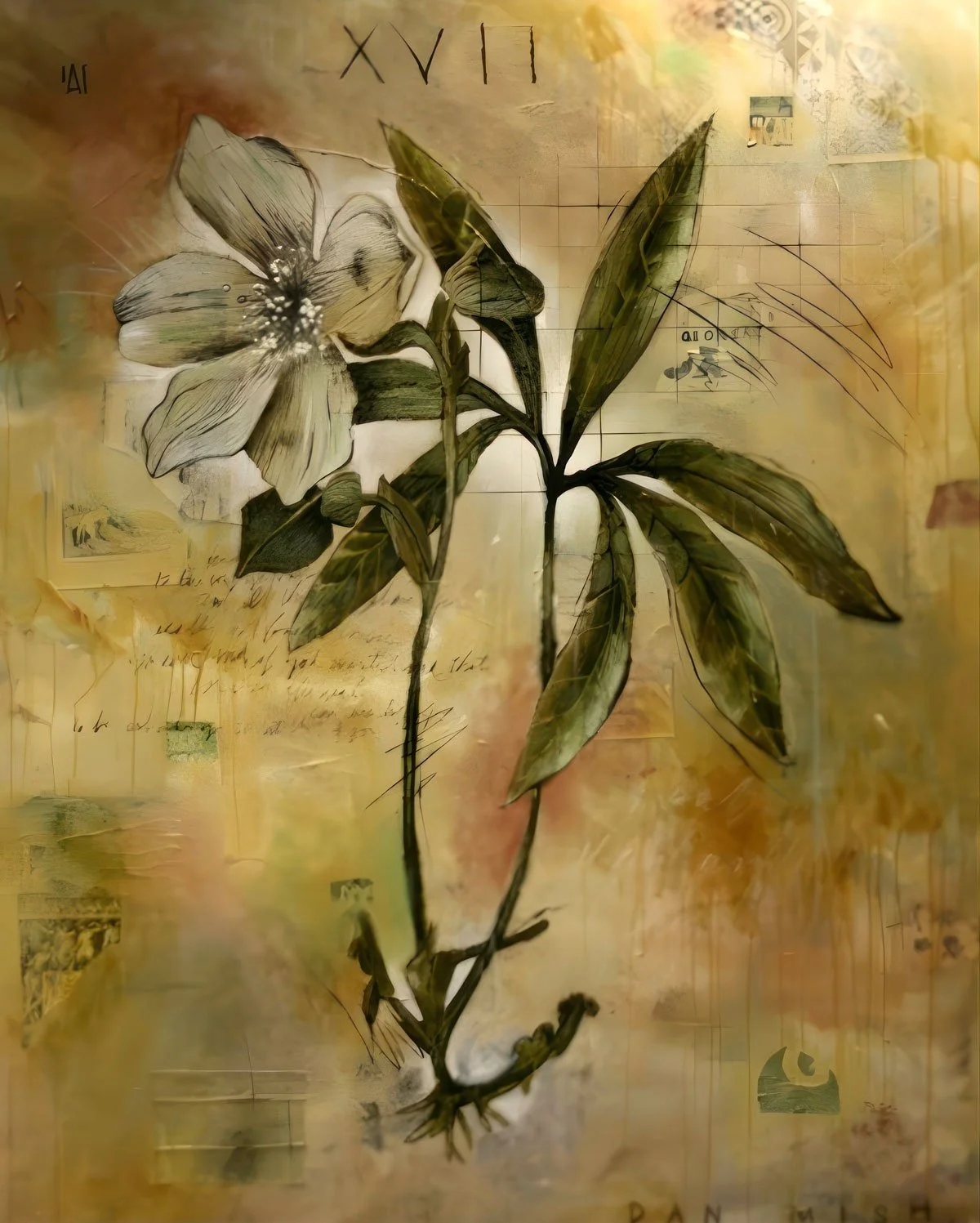 The Flower • 52"x 64" • mixed media on canvas •  SOLD