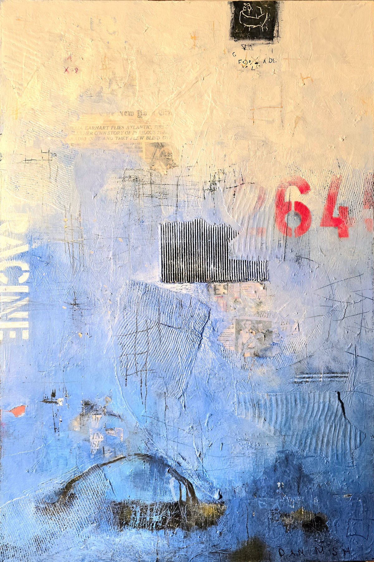 The Pacific, 24" x 36", mixed media on canvas