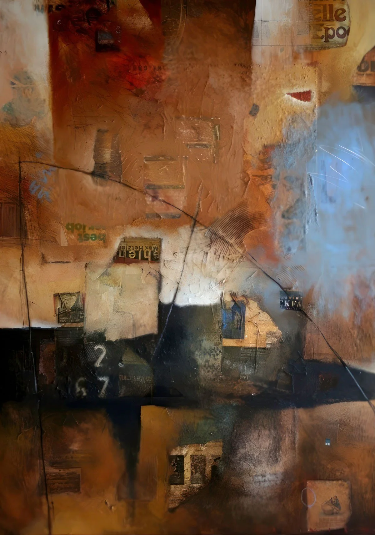 The Desert • 48" x 60" •  mixed media on canvas •  SOLD