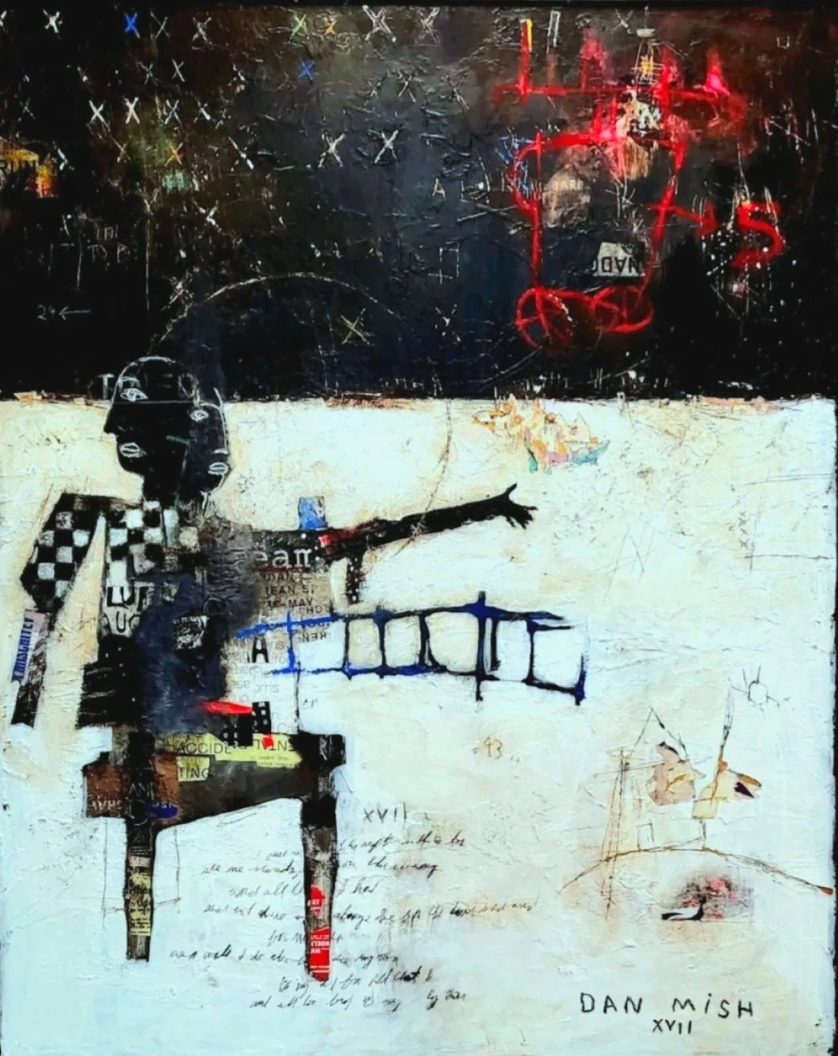 The Climb • 50" x 62" • mixed media on board  • 