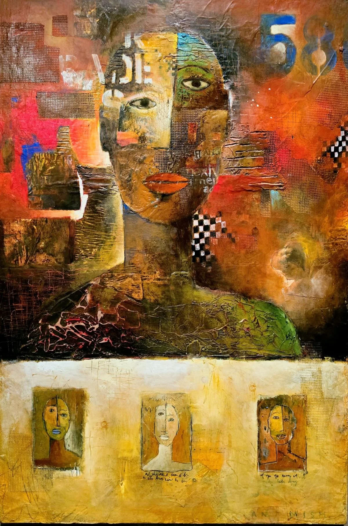 Self Portrait VI • 24" x 36" • mixed media on canvas