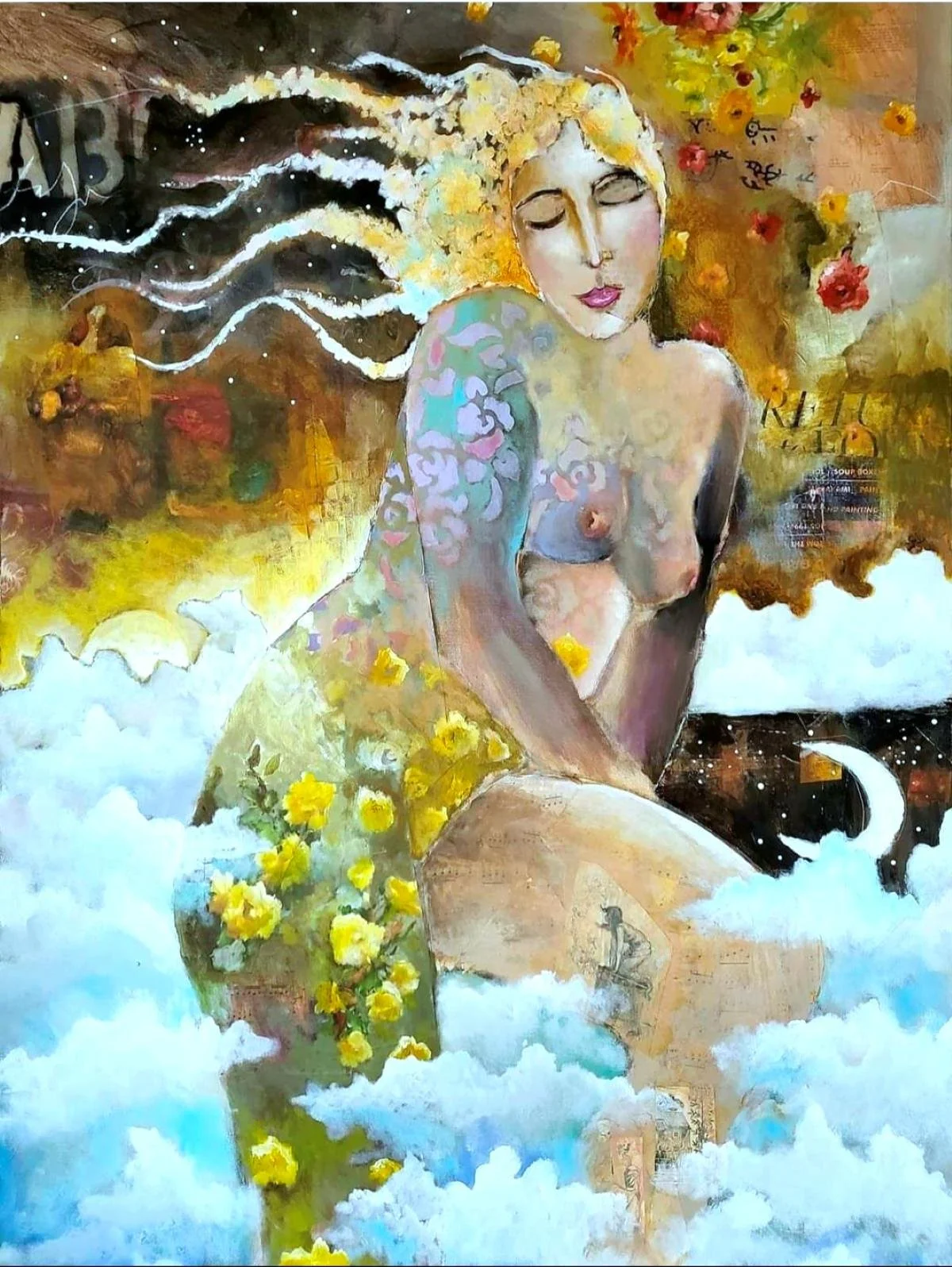 Fantasia • 48" x 60" • mixed media on canvas •   SOLD