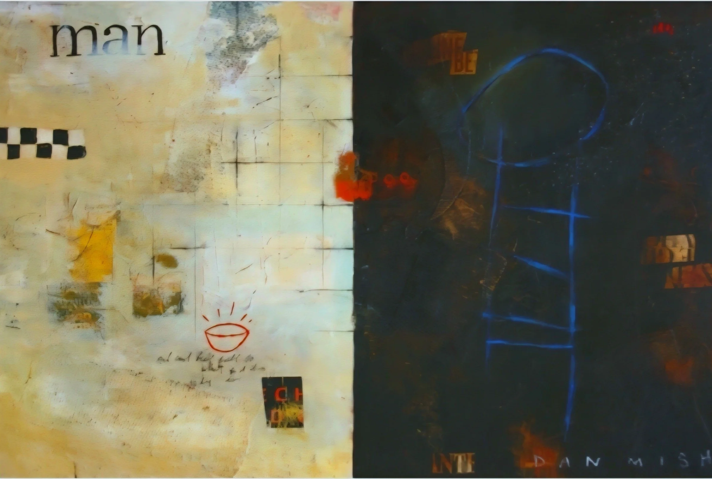 Man • 60" x 42" • mixed media on canvas •  SOLD