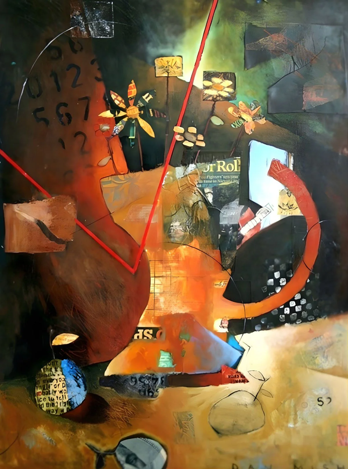 Still Life • 36"x 48" • mixed media on canvas •  SOLD