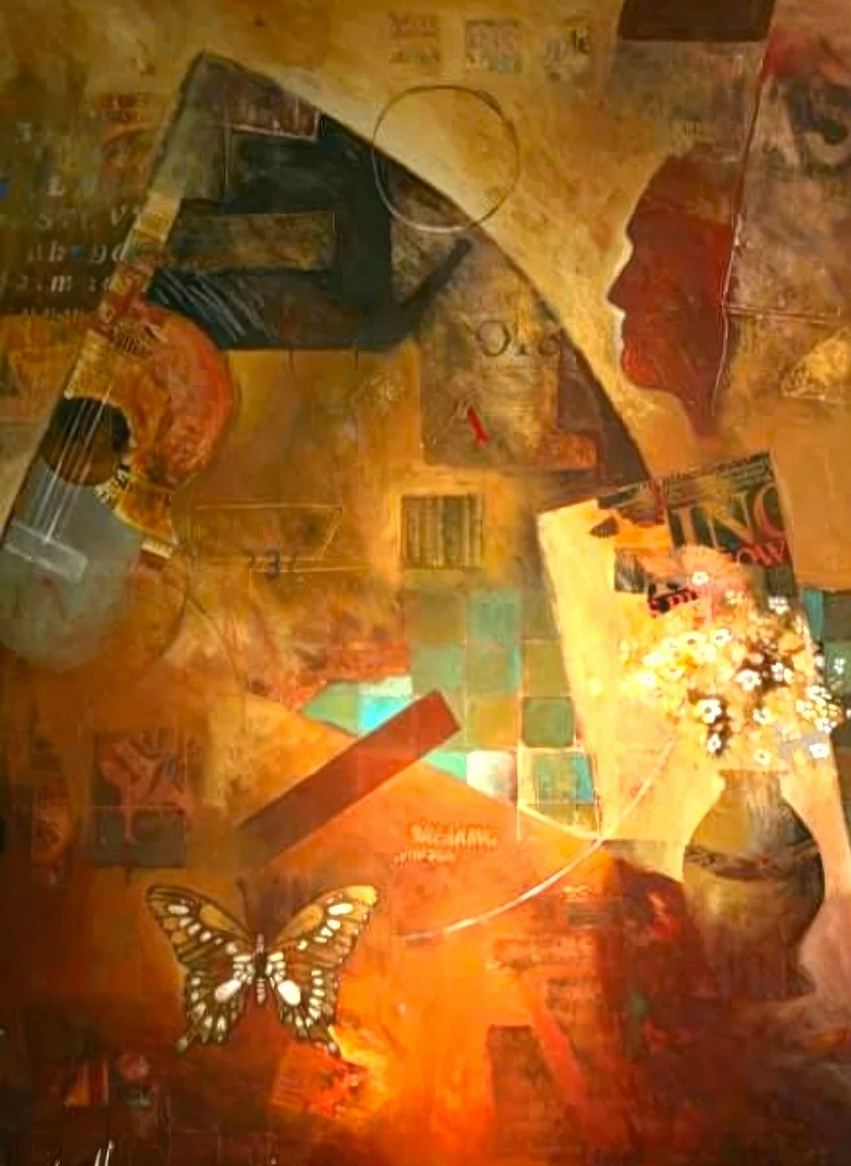 The Butterfly • 48" x 60" • mixed media on canvas •  SOLD