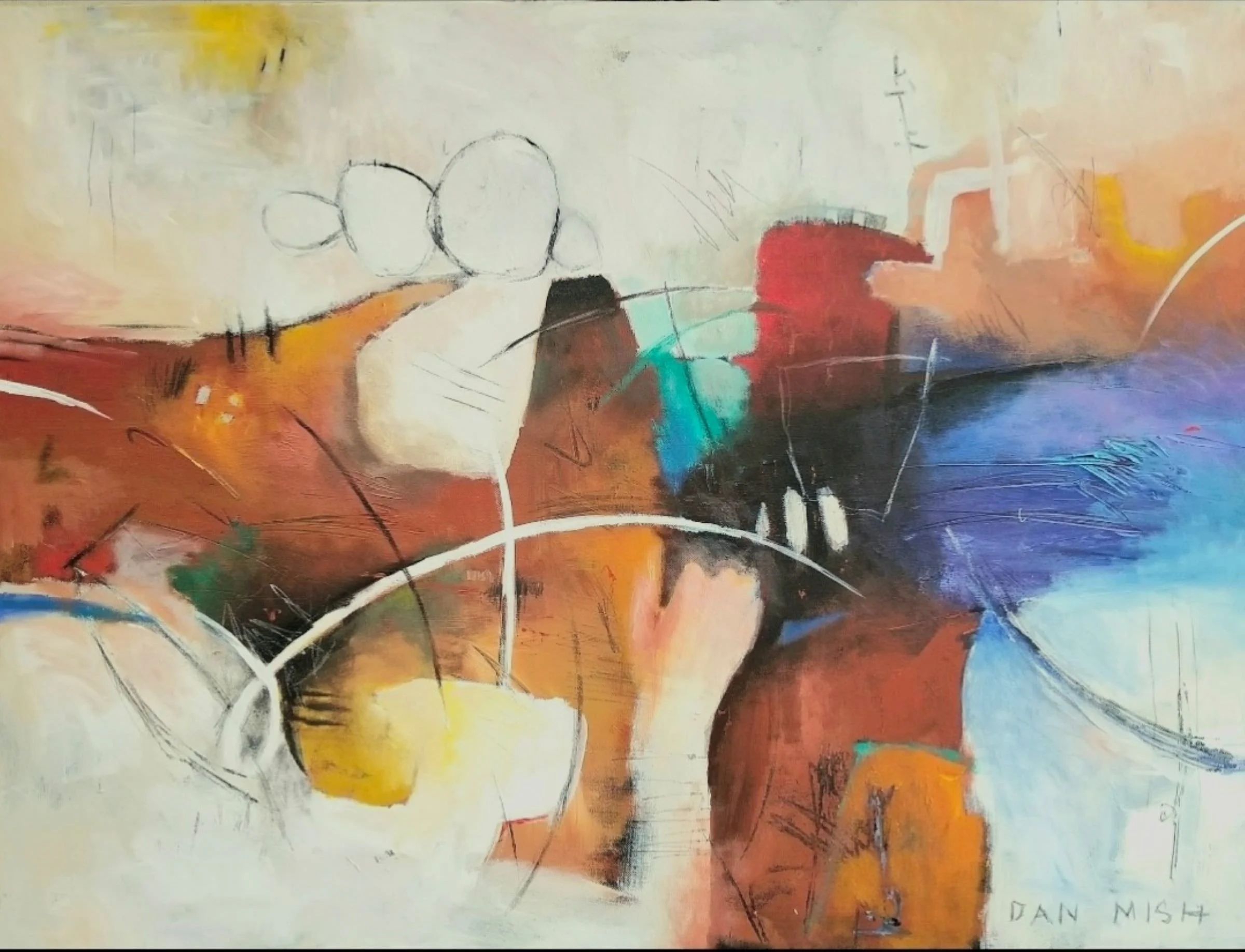 The Conversation • 36" x 24" • mixed media on canvas  •   SOLD