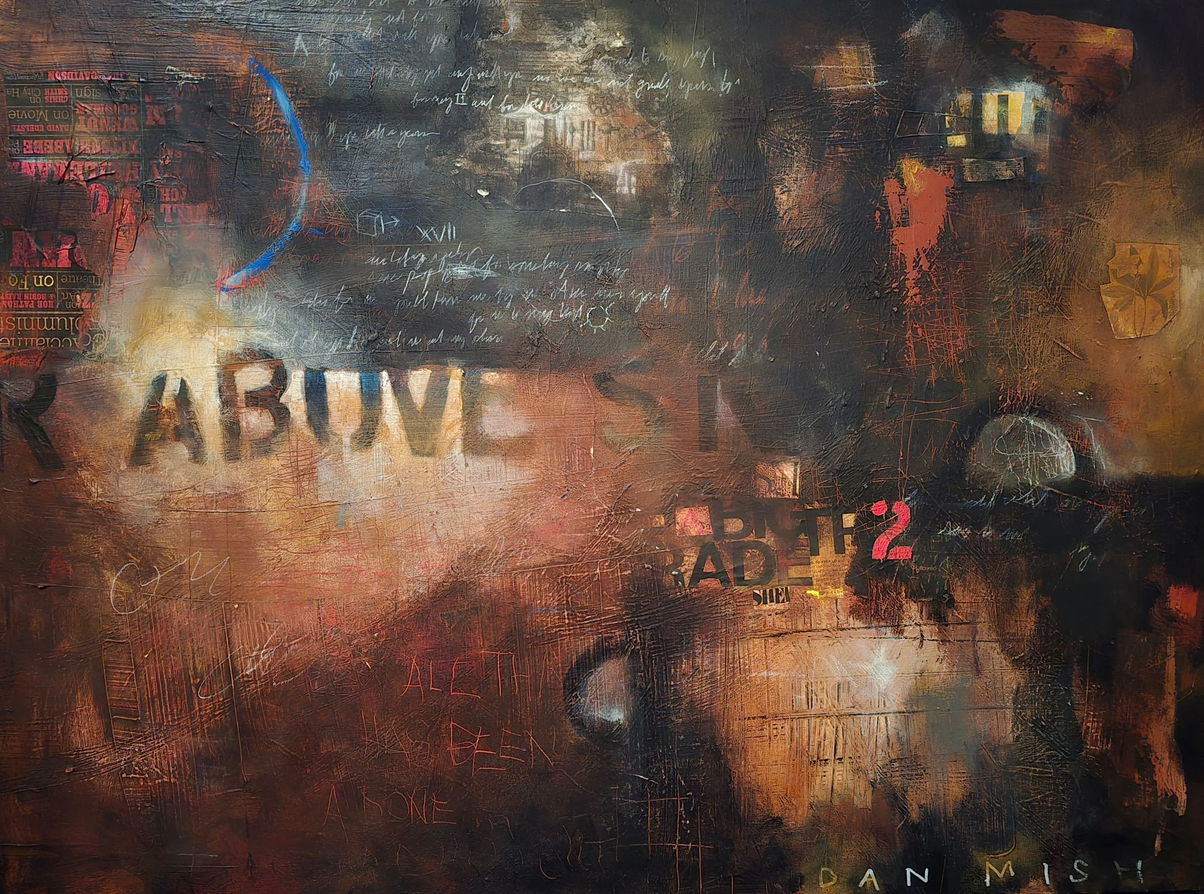 The Grand Illusion, 40" x 30", mixed media on canvas