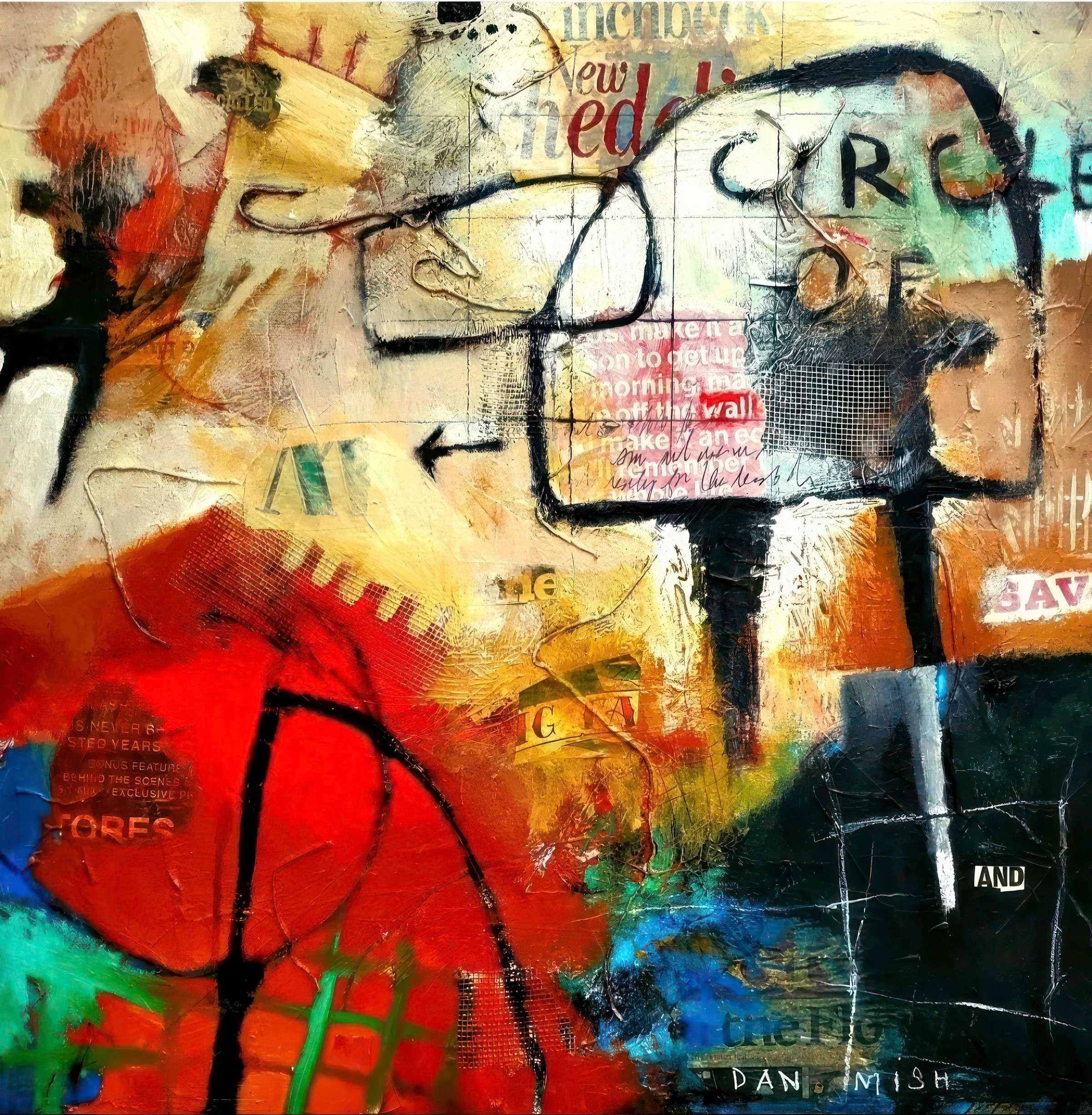 Standing Alone • 24" x 24" • mixed media on canvas