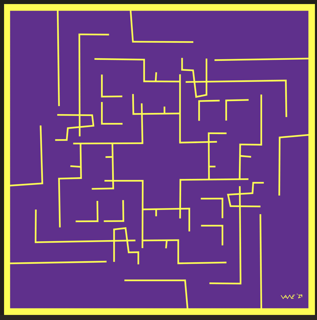 Nous Nous Plaisons- Purple- Yellow Line
