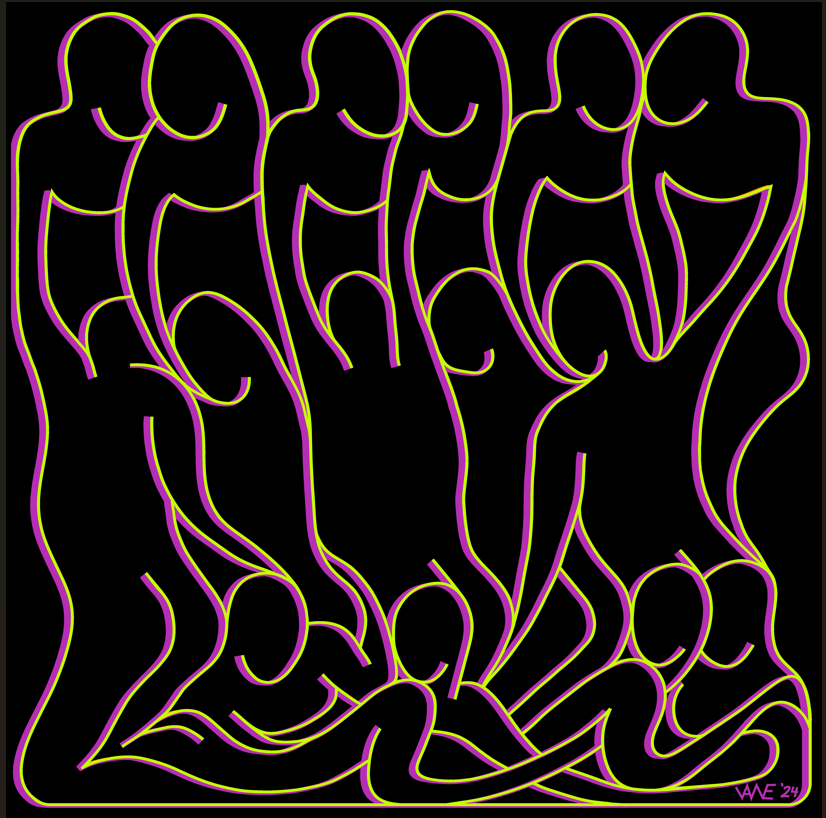 Touch- Black- Green & Purple Lines