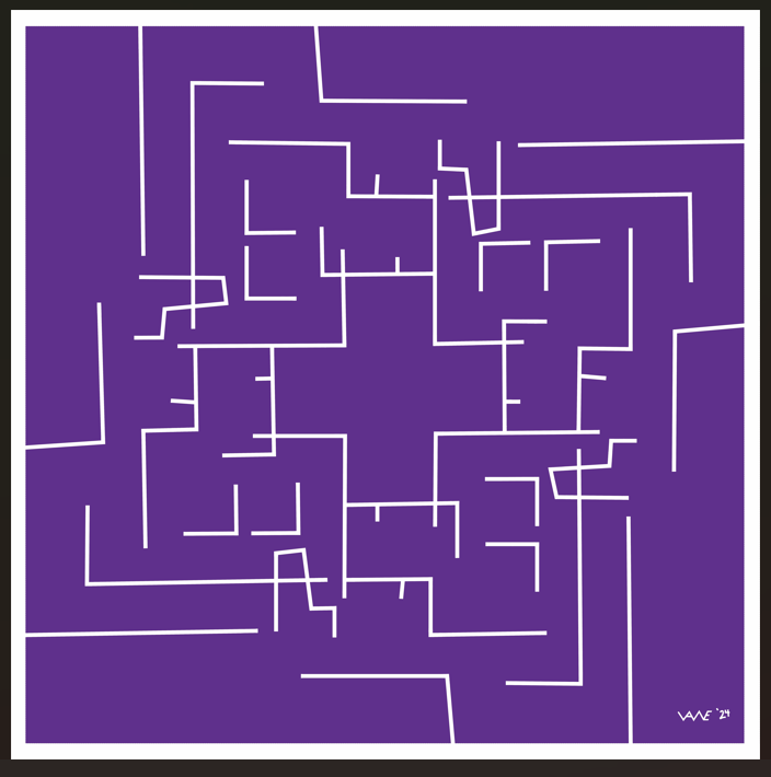 Nous Nous Plaisons- Purple & White Line