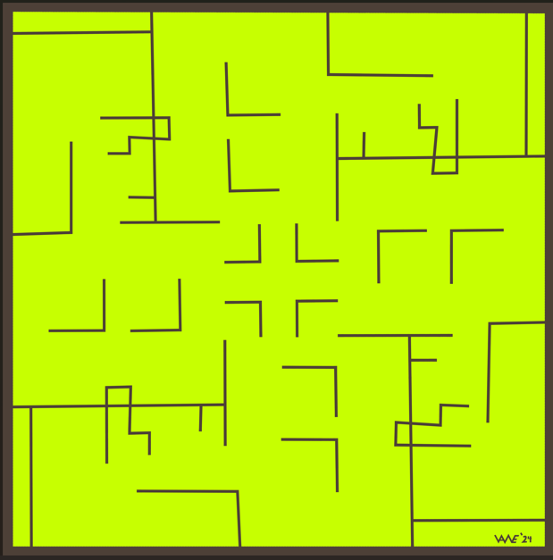 On Est Content- Green- Black Line