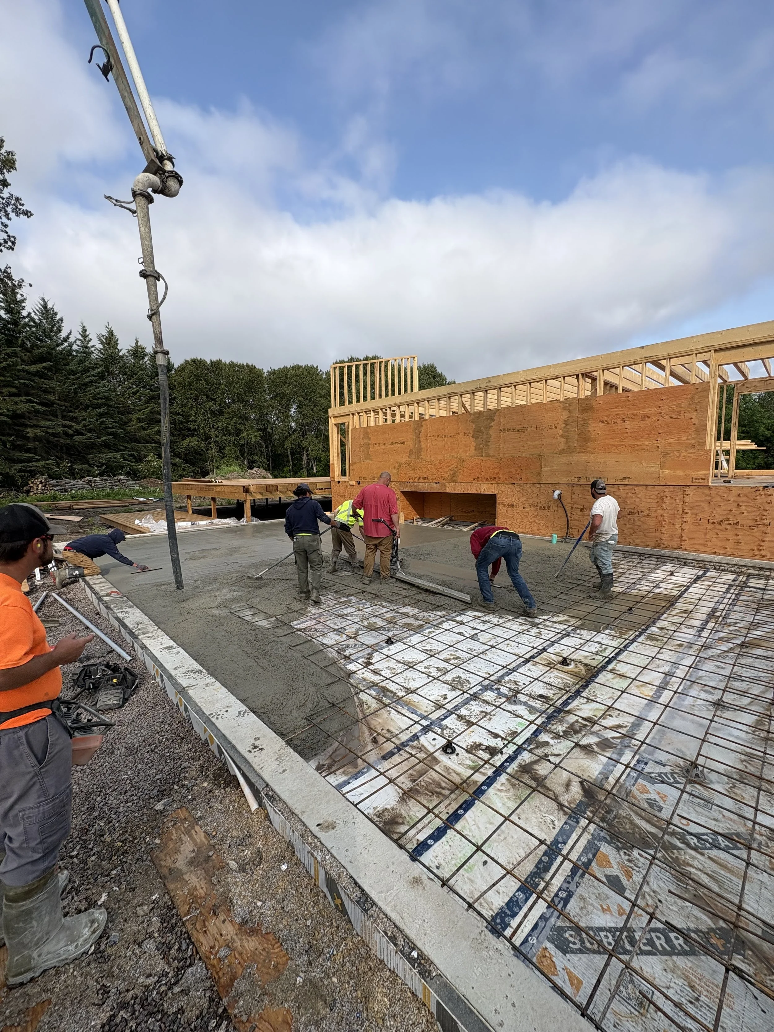 garage slab pour East Braintree