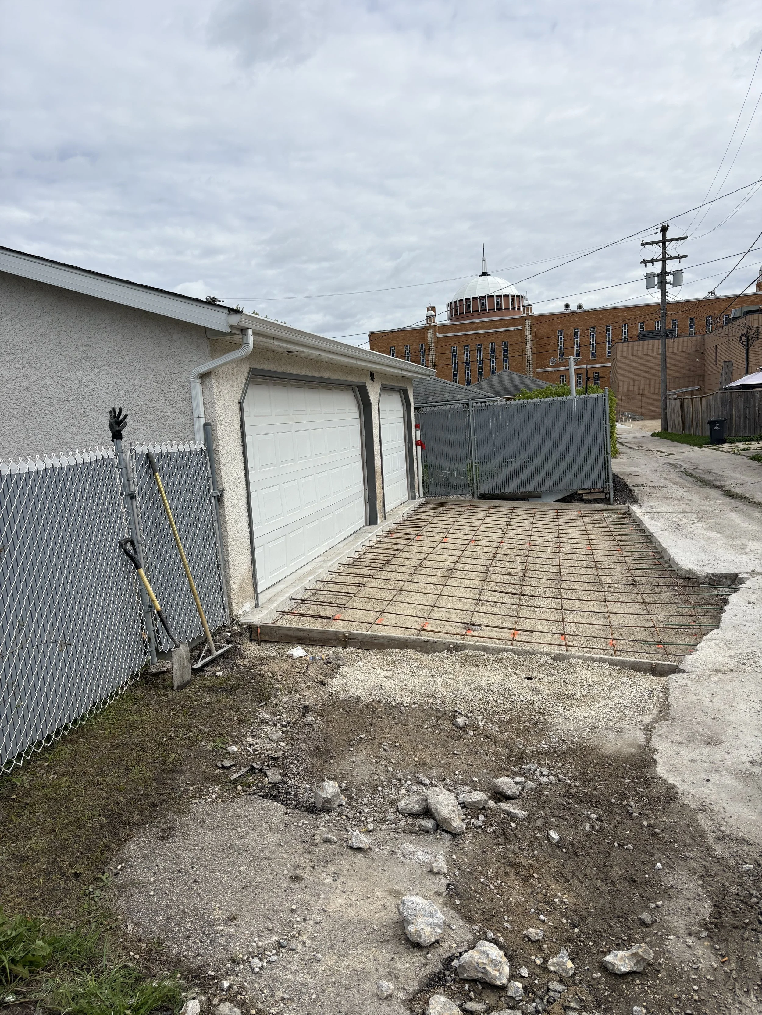 ready to pour concrete driveway Winnipeg