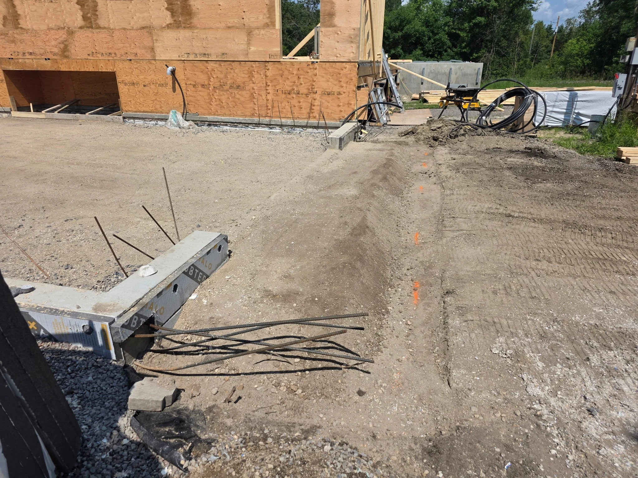 gravel base prep garage floor East braintree