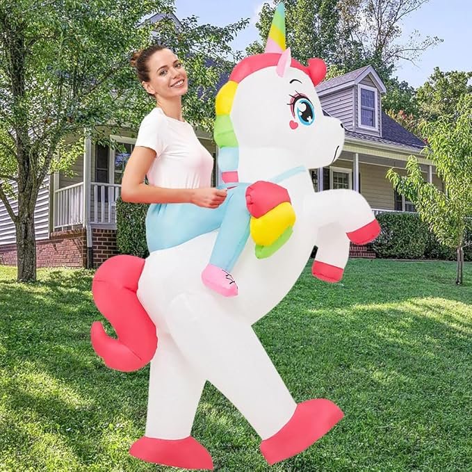 Adult "Mega-Magic" Inflatable Unicorn – The Ultimate Party Mascot