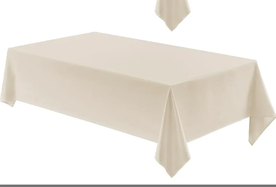 Beige Linen Tablecloth 60"x104"