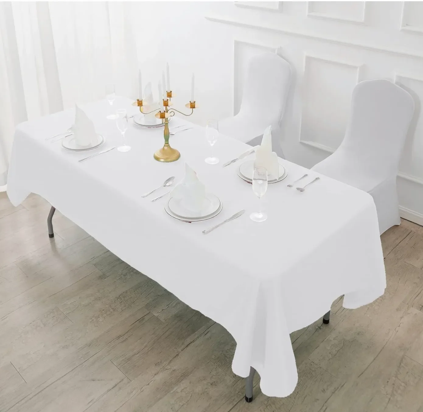 White Table Cloth 60x84 Inch